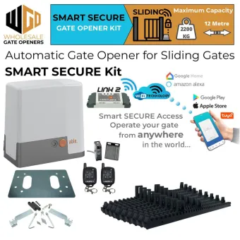 Commercial Grade Gate Automation APC-able 2200 AC Sliding Driveway Gate Opener Smart Secure Kit | Safety Sensor, Wi-Fi Connection Smart APP Control System, Italian-Made 230V 50Hz AC Powered, Reversible, Electromechanical, Magnetic Limit Switch, 2200KG Strong Sliding Gate Motor and Remote Control Automatic Sliding Gate System.